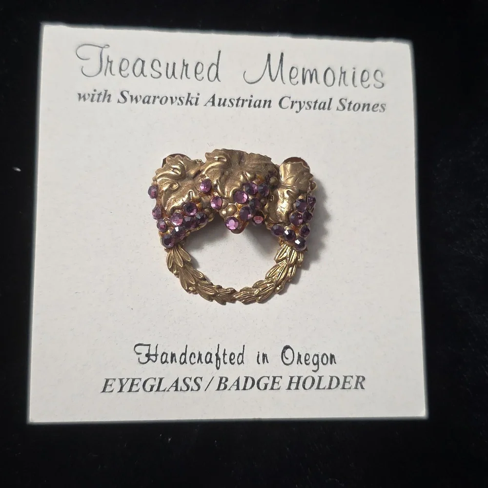 Treasured Memories Eyeglass/Badge Holder, Handcrafted In‎ Oregan 2000s #1062
